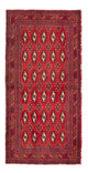 Turkaman Teppich 100 x 50 cm - dunkelrot