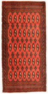 Tapis Turkaman 60x130cm - Tapis persan - rouge - Rectangle / Rouge / 60 x 130 cm Rectangle