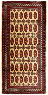 Tapis Turkaman - 130 x 60 cm - beige