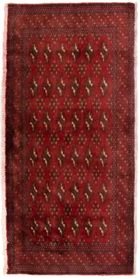 Tapis Turkaman - 130 x 60 cm - rouge