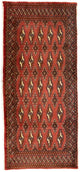 Turkaman Teppich 130 x 60 cm - hellrot