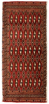 Tapis Turkaman - 130 x 60 cm - rouge