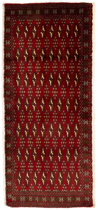 Tapis Turkaman - 130 x 60 cm - rouge