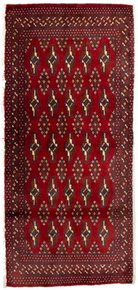 Tapis Turkaman - 130 x 60 cm - rouge