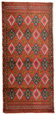 Turkaman Teppich 130 x 60 cm - orange