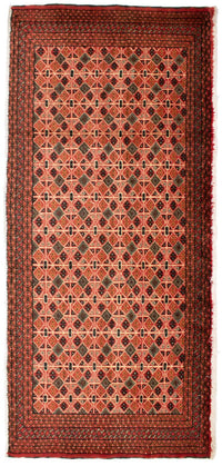 Tapis Turkaman - 130 x 60 cm - rouge clair