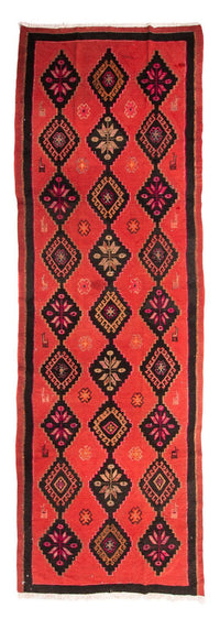 Tapis de couloir Tapis Kelim - Vieux - 400 x 140 cm - multicolore