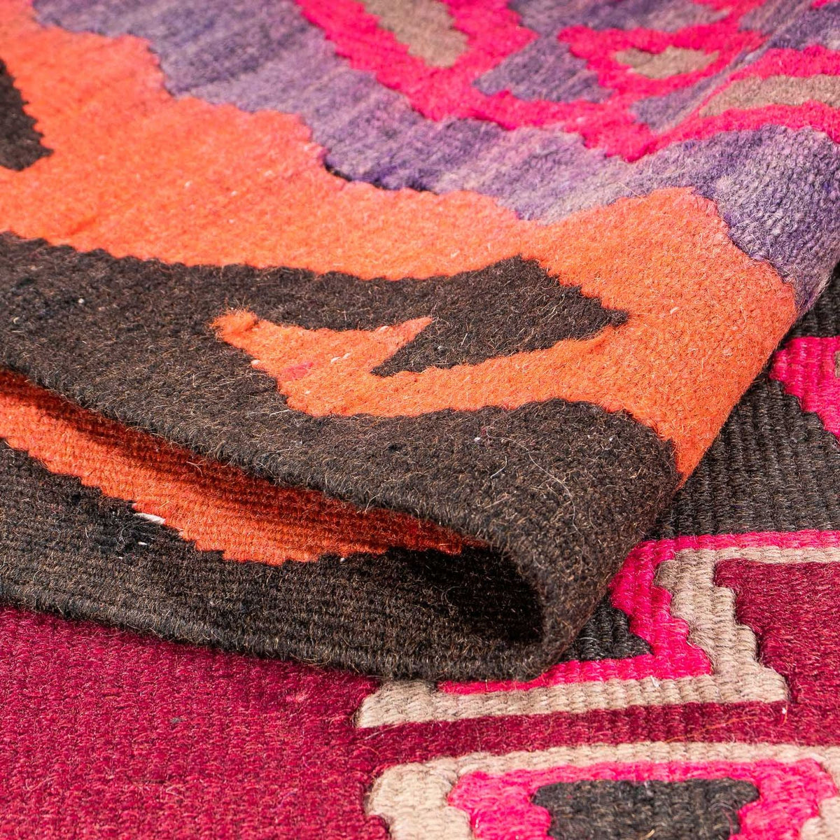 Kelim Teppich - Old 390 x 141 cm - mehrfarbig