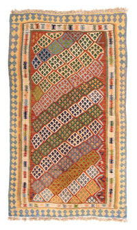 Tapis Kelim - Vieux - 220 x 130 cm - multicolore