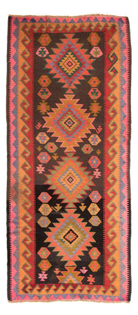 Tapis de couloir Tapis Kelim - Vieux - 330 x 155 cm - multicolore
