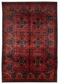 Tapis afghan - Kunduz - 196 x 124 cm - rouge