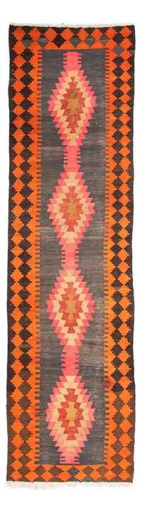 Tapis de couloir Tapis Kelim - Vieux - 340 x 100 cm - multicolore