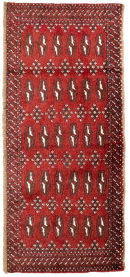 Turkaman Teppich 130 x 60 cm - rot