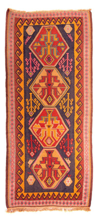 Tapis de couloir Tapis Kelim - Vieux - 340 x 155 cm - multicolore