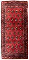 Tapis Turkaman 60x130cm - Tapis persan - rouge - Rectangle / Rouge / 60 x 130 cm Rectangle