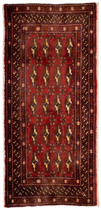 Tapis Turkaman - 130 x 60 cm - rouge