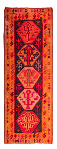 Tapis de couloir Tapis Kelim - Vieux - 360 x 140 cm - multicolore