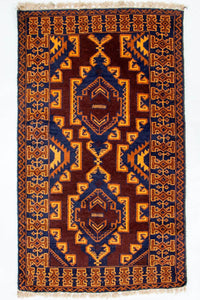 Tapis Belutsch - 140 x 83 cm - multicolore
