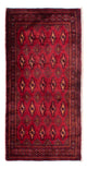 Turkaman Teppich 130 x 60 cm - dunkelrot