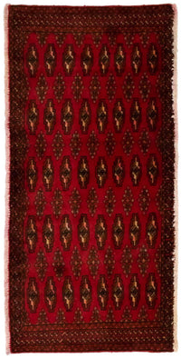 Tapis Turkaman - 130 x 60 cm - rouge