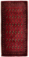 Tappeto Turkaman 60x130cm - Tappeto persiano - rosso - Rettangolo / Rosso / 60 x 130 cm Rettangolo