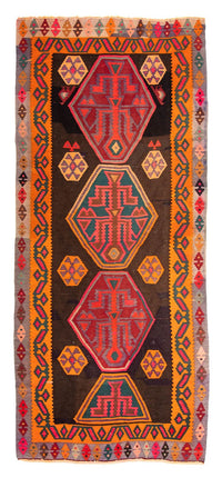 Tapis de couloir Tapis Kelim - Vieux - 330 x 155 cm - multicolore