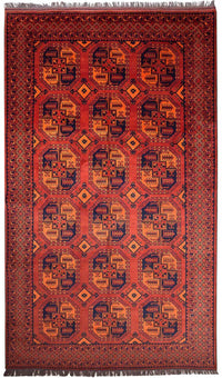 Tapis afghan - Kunduz - 300 x 199 cm - rouge