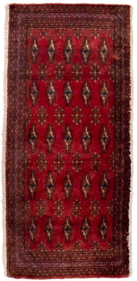 Turkaman Teppich 130 x 60 cm - rot