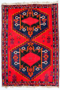 Tapis Belutsch - 141 x 92 cm - rouge