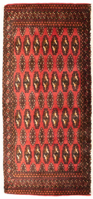 Turkaman Teppich 100 x 50 cm - rot