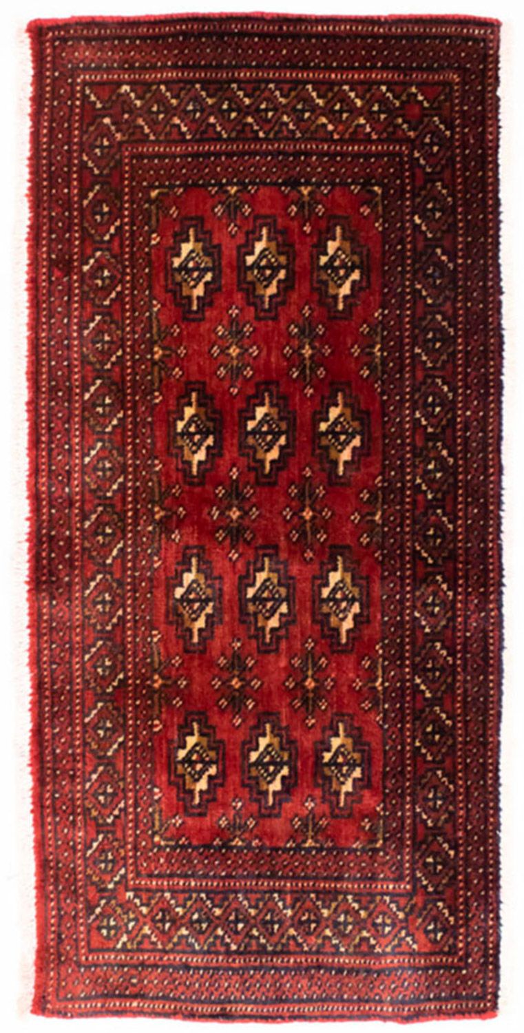 Turkaman Teppich 100 x 50 cm - rot