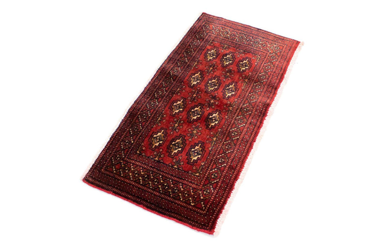 Turkaman Teppich 100 x 50 cm - rot
