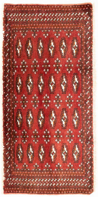 Tapis de couloir Tapis Turkaman - 100 x 50 cm - rouge