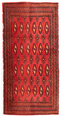 Tapis de couloir Tapis Turkaman - 100 x 50 cm - rouge