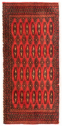 Tapis de couloir Tapis Turkaman - 100 x 50 cm - rouge