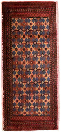 Tapis Turkaman - 130 x 60 cm - rouge
