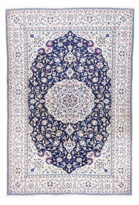 Tapis persan - Nain - Royal - 302 x 207 cm - bleu foncé