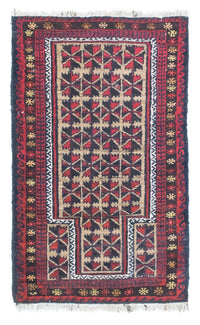 Tapis Belutsch - 129 x 78 cm - bleu
