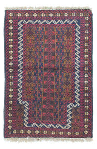 Tapis Belutsch - 132 x 88 cm - marron