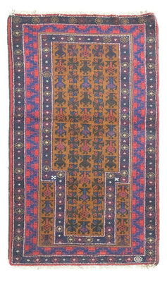 Belutsch Teppich 140 x 76 cm - blau