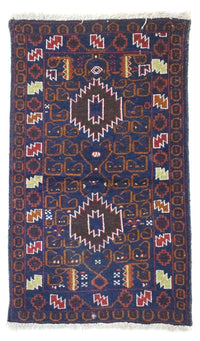 Tapis Belutsch - 136 x 76 cm - bleu