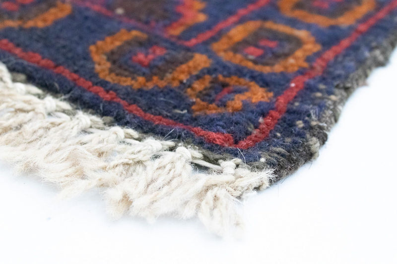 Belutsch Teppich 136 x 76 cm - blau