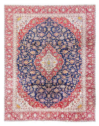 Tapis persan - Keshan - 367 x 285 cm - bleu foncé