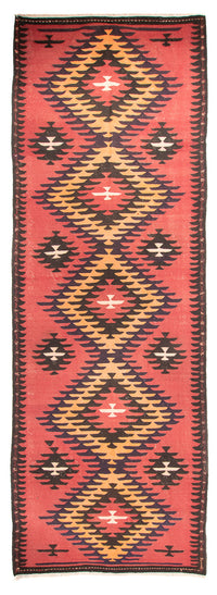 Tapis de couloir Tapis Kelim - Vieux - 435 x 150 cm - rouge clair