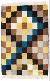 Tapis Gabbeh - Indus - 90 x 60 cm - colorée