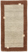 Tapis Gabbeh indien Tapis 72x135cm - Tapis en laine - Rectangle / Beige / 72 x 135 cm Rectangle