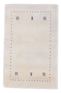 Tapis Gabbeh - Softy - 90 x 60 cm - blanc naturel