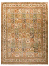Tapis en soie - Soie du Cachemire - 328 x 240 cm - multicolore