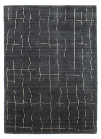 Tapis Népalais - 200 x 142 cm - gris