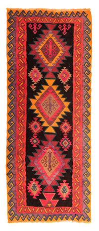 Tapis de couloir Tapis Kelim - Vieux - 305 x 80 cm - multicolore